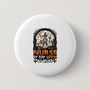 Nurse Day Witch Night Halloween Cemetery Pumpkin_1 6 Cm Round Badge