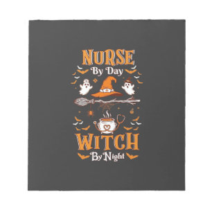 Nurse Day Witch Night Halloween Hat Ghosts Notepad