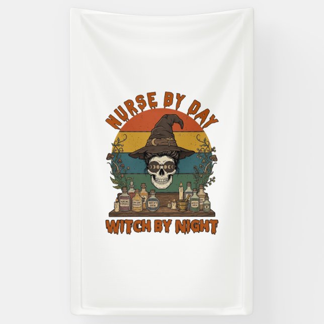 Nurse Day Witch Night Halloween Skull Potions_1 Banner (Vertical)