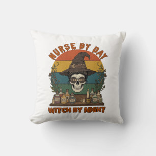 Nurse Day Witch Night Halloween Skull Potions_1 Cushion