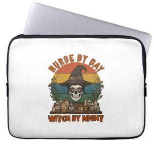 Nurse Day Witch Night Halloween Skull Potions_1 Laptop Sleeve