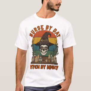 Nurse Day Witch Night Halloween Skull Potions_1 T-Shirt