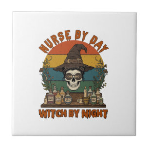 Nurse Day Witch Night Halloween Skull Potions_1 Tile
