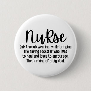 Nurse Definition 6 Cm Round Badge