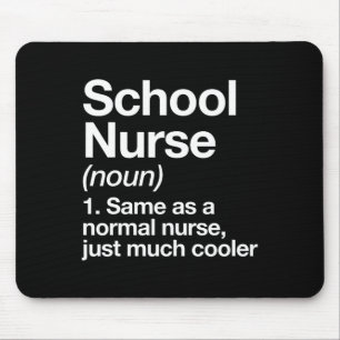 Nurse Definition Funny Back To School First Day  Mouse Mat