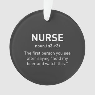 Nurse Definition Funny   Registered Nurse Gifts Ornament