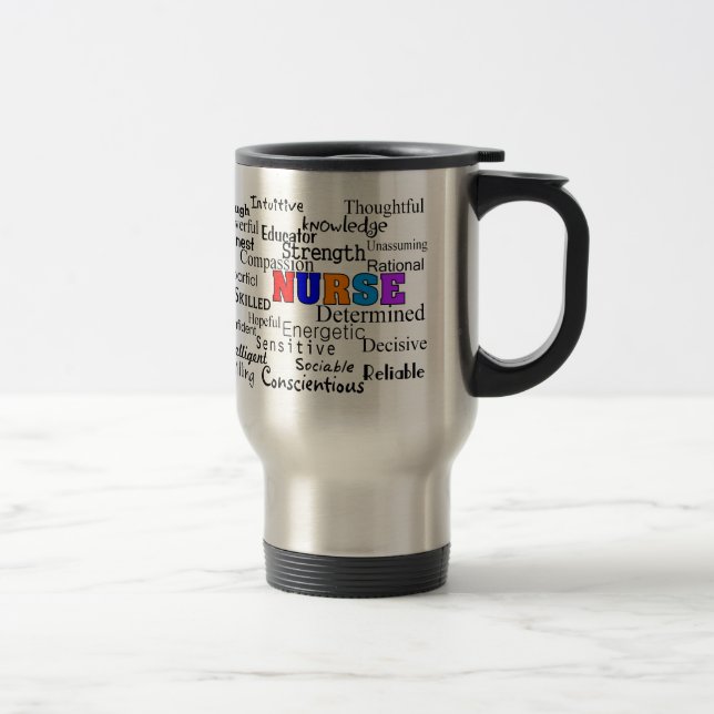 Nurse Describing Words Gifts Travel Mug (Right)
