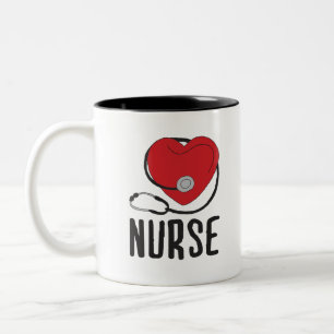 Nurse Design Nurse Friends Registered Nurse Design Two-Tone Coffee Mug