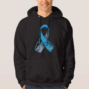 Nurse Diabetes Awareness Blue Ribbon Nursing RN Li Hoodie