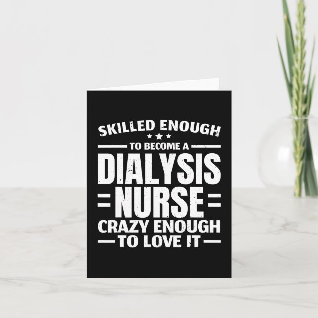 Nurse Dialysis Nurse Medical Kidney Disease 2  Card (Front)