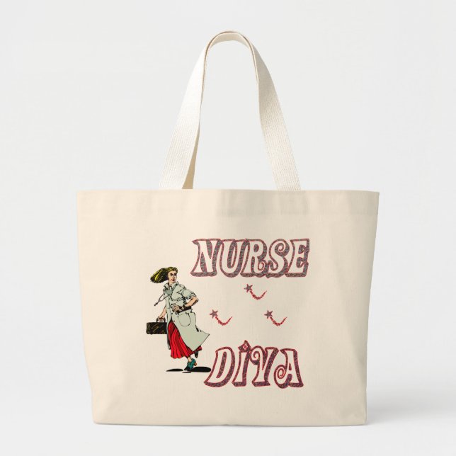 NURSE DIVA LARGE TOTE BAG (Front)