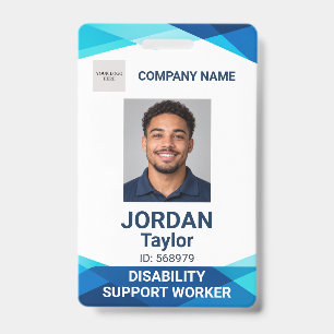 Nurse Doctor Disability Support Security Photo ID Badge
