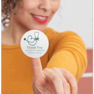  Nurse Doctor Graduation Party Thank You Favour Classic Round Sticker