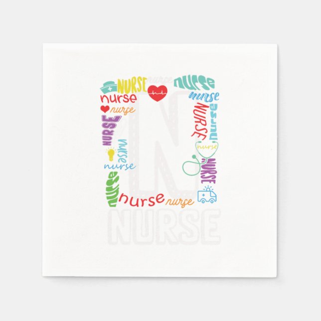 Nurse Doctor Hospital Nursing Medicine Medical Gif Napkin (Front)