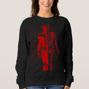 Nurse Doctor Human Body Muscle Anatomy Red Sweatshirt