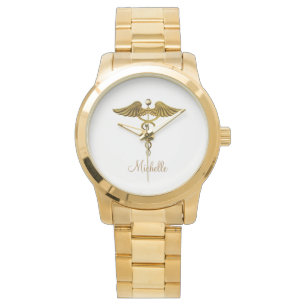Nurse Doctor Medical Caduceus Watch
