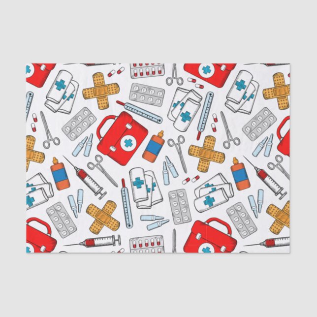 Nurse, Doctor, Medical, Healthcare Themed  Tissue Paper (Front)