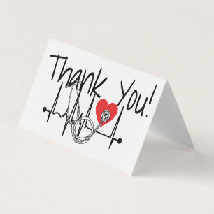 Nurse Doctor Medical Stethoscope Thank You Card