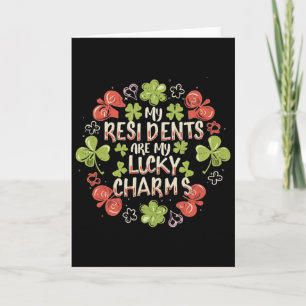 Nurse Doctor My Residents Are My Lucky Charms Patr Card