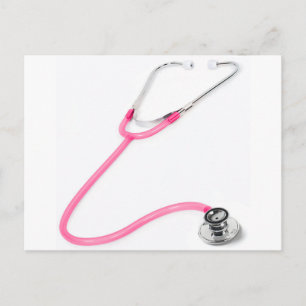 Nurse Doctor Pink Stethoscope EMT Postcard