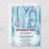 Nurse doctor retirement invitation