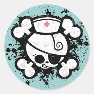 Nurse Dolly Splat Classic Round Sticker