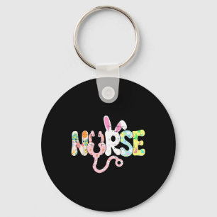 Nurse Easter Bunny Ears Spring Nursing Rn Men Wome Key Ring