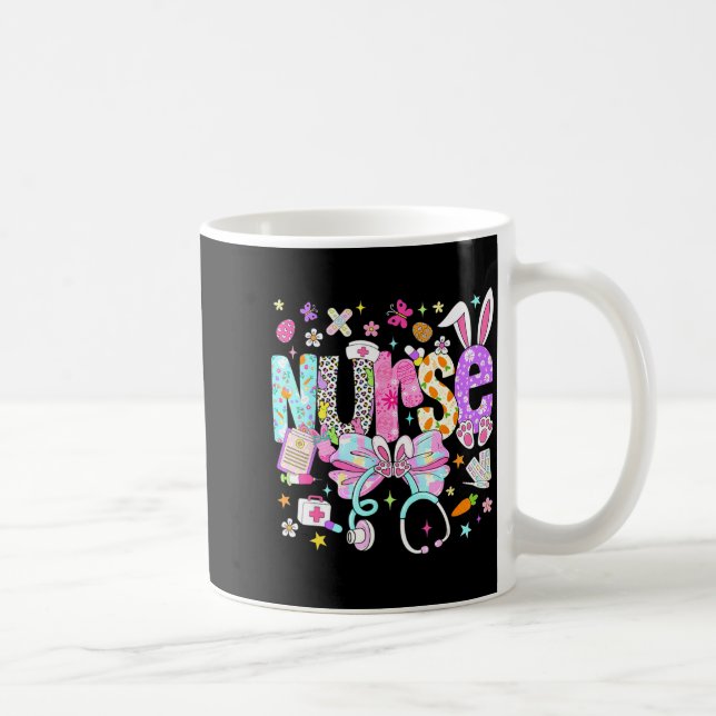 Nurse easter day cute coquette stethoscope nursing coffee mug (Right)