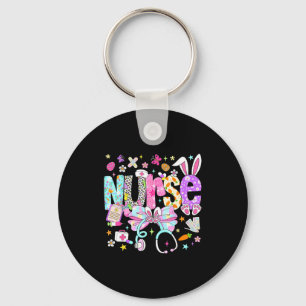 Nurse easter day cute coquette stethoscope nursing key ring