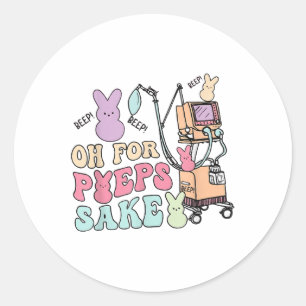 Nurse Easter Med Surg Icu Peds Picu Nurse Spring I Classic Round Sticker