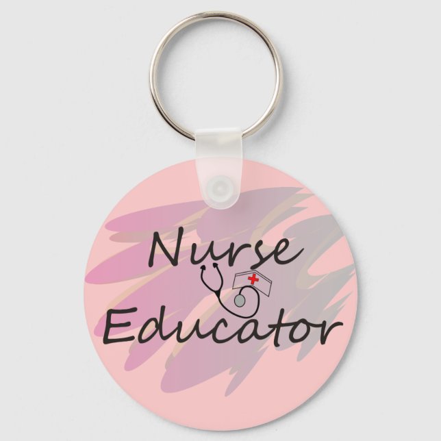 Nurse Educator Abstract Design Key Ring (Front)