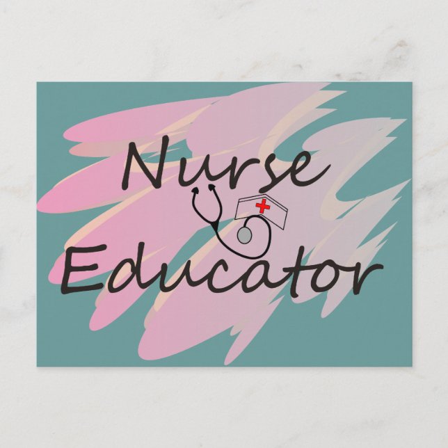 Nurse Educator Abstract Design Postcard (Front)