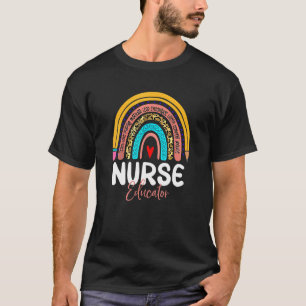 Nurse Educator Leopard Rainbow Back To School Nurs T-Shirt