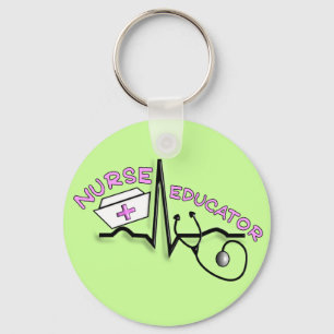 Nurse Educator QRS and Nurse Cap Design Key Ring