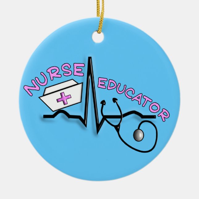 Nurse Educator QRS Design Christmas Ornament (Front)