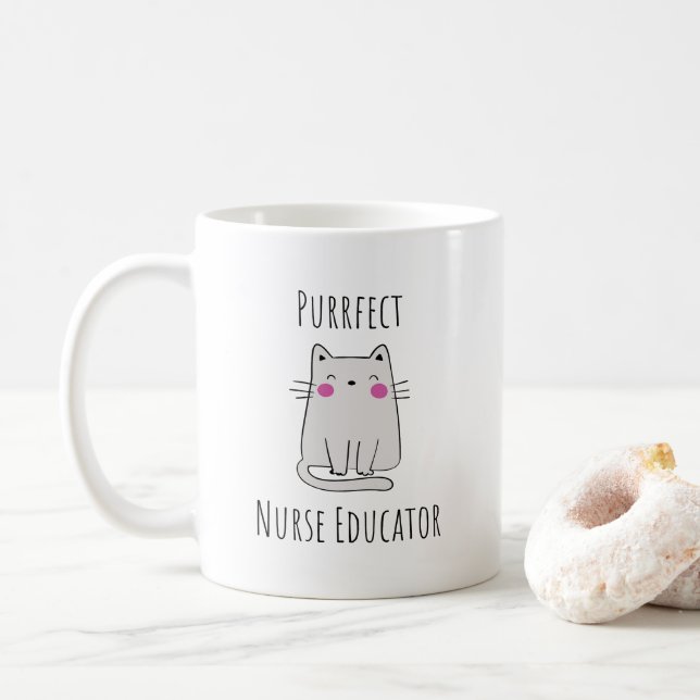 Nurse Educator Teacher Instructor Coffee Mug (With Donut)