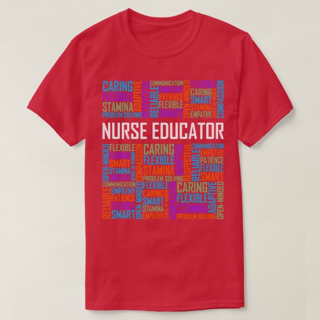 Nurse Educator Words T-Shirt (Design Front)