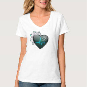 Nurse EKG heart jewel medical T-Shirt