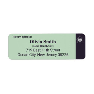 Nurse Elderly Care Custom Text & Logo Return Label