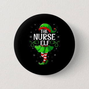 Nurse Elf Christmas Girls Women Elf Squad Xmas Fam 6 Cm Round Badge