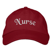 Nurse Embroidered Baseball Hat | Red Cap