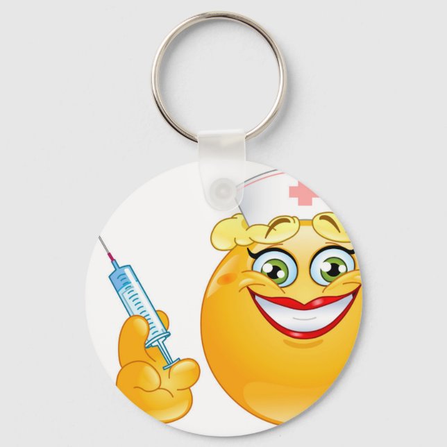 nurse emoji key ring (Front)