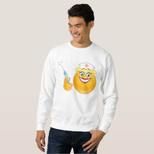 nurse emoji mens sweatshirt