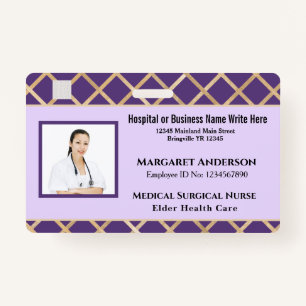 Nurse Employee ID Identification Card Custom ID Badge