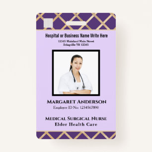Nurse Employee ID Identification Card Custom ID Badge