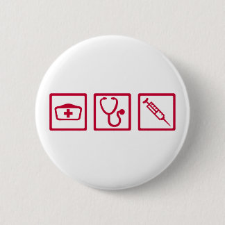 Nurse equipment 6 cm round badge