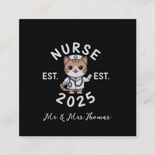 Nurse Est 2025: Celebrate the Future of Nursing Square Business Card