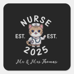Nurse Est 2025: Celebrate the Future of Nursing Square Sticker