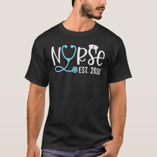 Nurse Est 2030 RN Nursing School Graduation Gradua T-Shirt