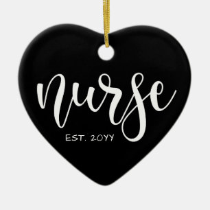 Nurse Est Custom Year Student Nurse RN graduation Ceramic Tree Decoration